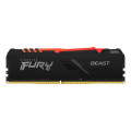 Memória Kingston Fury Beast, RGB, 16GB, 3200MHz, DDR4, CL16, Preto - KF432C16BBA/16