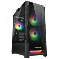 Gabinete Gamer Cougar Duoface RGB, Mid Tower, Vidro Temperado, E-ATX, Black, Sem Fonte, Com 3 Fans, Preto - 385ZD10.0001