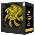 Fonte Bright 750W, Bivolt Automática, PFC Ativo, Preto Com Cooler Amarelo - FT001