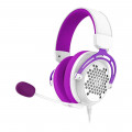 Headset Gamer Redragon Diomedes, USB, 3.5mm, 7.1 Surround, Drivers De 53mm, Branco e Roxo - H388-WP