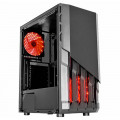 Gabinete Gamer K-Mex Monstro, CG-03AA, Lateral em Vidro, 1 FAN Vermelho, Sem Fonte, Preto - CG03AARH001CB0X