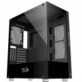 Gabinete Gamer Redragon Reflect Preto, Mid tower, RGB, Lateral e Frontal em Vidro, Sem Fans - CA-601B