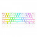 Teclado Mecânico Gamer Redragon Draconic Pro, RGB, 60%, Switch Brown. ABNT, Bluetooth, Branco - K530W-RGB-PRO (PT-BROWN)