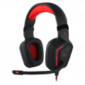 Headset Gamer Redragon Muses 2, LED Vermelho, Surround 7.1, Drivers 50mm, USB, Para PC, Preto - H310-1