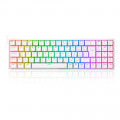 Teclado Gamer Mecânico Redragon Pollux, RGB, Switch Blue, ABNT2, Branco - K628-RGB-W (PT-BLUE)