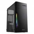 Gabinete Gamer C3Tech, Lateral em Acrílico, Sem Fonte, Frete Com Fita LED RGB, Preto - MT-G210BK