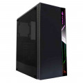 Gabinete Gamer C3Tech, Lateral em Acrílico, Sem Fonte, Frete Com Fita LED RGB, Preto - MT-G400BK