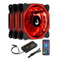 Kit Cooler FAN Rise Mode RGB Aura, 3 Unidades, 120mm, RGB, Preto - RM-AU-02-RGB