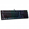 Teclado Mecânico Gamer Bright Tank, Rainbow e LED Lateral, Switch Blue, ABNT2, Preto - GTC564