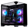 Gabinete Gamer K-Mex Aquário Visão Infinita, CG-K3D3, Lateral e Frontal em Vidro, Sem Fan, Preto - CGK3D3RH001B0X