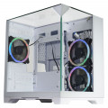 Gabinete Gamer K-Mex Aquário Visão Infinita, CG-W3D3, Lateral e Frontal em Vidro, Sem Fan, Branco - CGW3D3RH002B0X