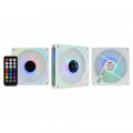 Kit Exaustores 3 Fans K-Mex ARGB AAUW, Controle Remoto, Sem Fita, Branco - AAUWK136ABVAB0X