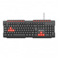 Teclado Gamer C3Tech, Multimídia, USB, Preto e Vermelho - KG-10V2BK