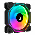 Cooler FAN Rise Mode Hex Turbine PWM, 12cm, Led ARGB, Preto - RM-H-ARGB-TOR-B