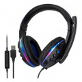 Fone Headphone Gamer  Kapbom, Estéreo, Para PC, USB, LED, HD-006, Preto - KA-9007