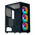 Gabinete Gamer K-Mex Multicolor, CG-80C5, RGB, Lateral em Vidro, 3 Fan Led, Sem Fonte, Branco - CG80C5RH0010B0X