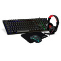 Kit Gamer GT Gamer, Combo 4 em 1, Teclado + Mouse + Headset + Mousepad, LED,  Preto - 72051