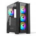Gabinete Gamer Husky Dome 100, ATX, Mid Tower, Lateral e Frontal em Vidro, Preto - HGN100PT