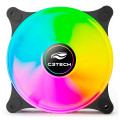 Cooler FAN C3Tech, 120mm, LED RGB, Silencioso, Molex 4P, Preto - F9-L160BKRGB