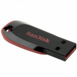 Pen Drive SanDisk 16GB  Cruzer Blade, Preto e Vermelho - SDCZ50-016G-B35