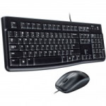 Teclado e Mouse Logitech MK120 Resistente à Água 1000DPI Preto ABNT2 - 920-004429