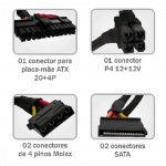Fonte K-Mex ATX, 200W Real, Baixo Ruído, Prata - PX300DNG0001K0X