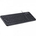 Teclado Multimídia Multilaser, USB, Teclas Redondas, Preto - TC234