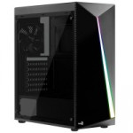 Gabinete Gamer Aerocool Shard, Mid Tower, RGB, Tampa Lateral em Acrílico, Preto, Sem Fonte - EN67989