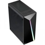 Gabinete Gamer Aerocool Shard, Mid Tower, RGB, Tampa Lateral em Acrílico, Preto, Sem Fonte - EN67989