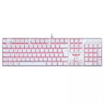 Teclado Mecânico Gamer Redragon Mitra K551W, LED Vermelho, Switch MK2 Blue, Branco - K551W (BLUE)