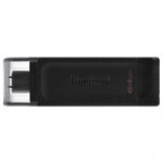 Pen Drive Kingston 64GB DataTraveler 70, USB, Type-C 3.2, Preto - DT70/64GB