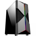 Gabinete Gamer Fortrek Holt, Mid Tower, RGB, Lateral em Acrílico, Preto - EN70571