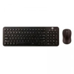 Teclado e Mouse Sem Fio Bright, Multimídia, Teclas Redondas, Preto - 0585