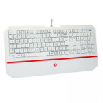 Teclado Membrana Redragon Karura 2, Apoio de Pulso, Atalhos Multimídia, ABNT2, Branco - K502W-N