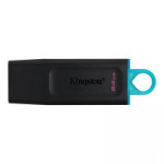 Pen Drive DataTraveler Exodia 64GB Kingston com Conexão USB 3.2, Preto/Azul - DTX/64GB