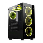 Gabinete Gamer Rise Mode Glass 06X, Mid Tower, Lateral em Vidro Fumê e Frontal em Vidro Temperado, Preto - RM-CA-06X-FB