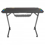 Mesa Gamer Bright Nuker, Com LED RGB, Suporte de Copo, Preta - MG001