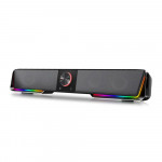 Soundbar Gamer Redragon Darknets, 6W RMS, RGB, Bluetooth, Stereo, USB, 150Hz/20KHz, Botão Touch, Preto - GS570