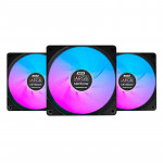 Kit FAN Gamer K-Mex, AALA, ARGB, 3 Fans 120mm e Controle - AALAK136APPCB0X
