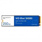 SSD WD Blue SN580 NVMe M.2, 250GB, PCIe Gen3 x4, NVMe v1.4, Leitura 4000MBs e Gravação 2000MBs - WDS250G3B0E