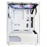 Gabinete Gamer Hayom GB1793, Tampa Lateral e Frente de Vidro, Com 3 Fans, LED RGB, Sem Fonte, Branco - GB1793