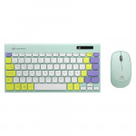 Kit Teclado e Mouse Sem Fio C3tech, USB Nano 2,4GHz, Com Teclas de Membrana, Verde - K-W71GN
