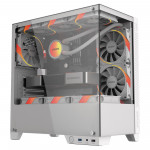 Gabinete Gamer PCYes Forcefield Twr White Ghost, ATX, Mid-Tower, Vidro Temperado, Sem Fonte e Fan, Branco - GFFTWRWG