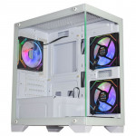 Gabinete Gamer K-Mex Poseidon II White, CG-W1F9, Lateral e Frontal em Vidro, Sem Fan, Branco - CGW1F9RH002CB0X