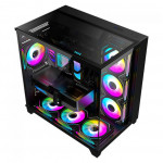 Gabinete Gamer K-Mex Tiger Shark, CG-04J1, ATX, Mid Tower, Vidro Temperado, Sem Fonte, Sem Fan, Preto - CG04J1RH001CB0X