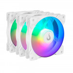 Kit Cooler FAN Rise Mode X, 3 Unidades, 120mm, ARGB, Branco - RM-XLD-02-ARGB