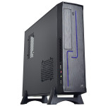 Gabinete Slim C3Tech, Com Fonte 200W, LED Azul, Preto - DT-120BK