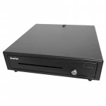 Gaveta de Dinheiro Automática Brazilpc BPC-D450F, 3 Posicoes de Tranca RJ11/12 5x Nichos de Cédulas, 6x de Moedas, Preto