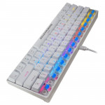 Teclado Gamer Mecânico K-Mex Spectra Fury KBW88, LED 5 Cores, Switch Blue, Branco - KBW888U0002CBOX