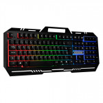 Teclado Semi Mecânico Gamer K-Mex Fusion Color KM-M712, LED 3 Cores, Preto - KMM7128U001CB0X